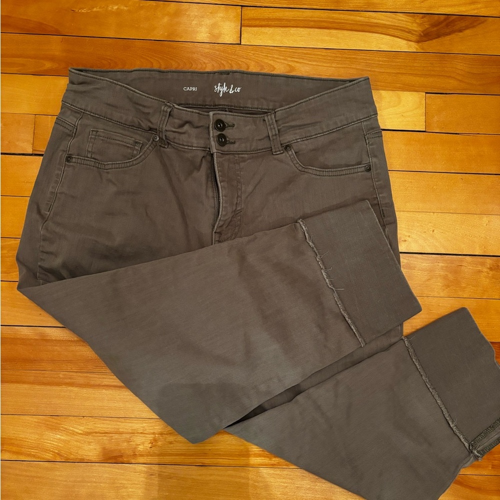 Style & Co. Women's Charcoal Straight Leg Jeans